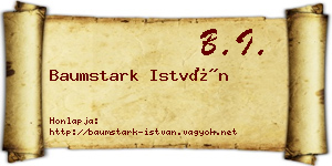 Baumstark István névjegykártya