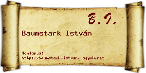 Baumstark István névjegykártya