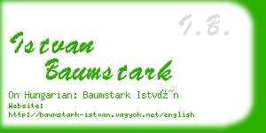 istvan baumstark business card